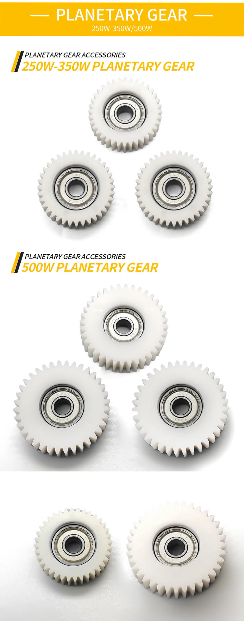 Description Picture 5 of itemEBike Planetary Gear Bearing Hub Rotating Bearing Right 250W-500W Motor Gear Clutch Kit 36T 38mm Nylon 608 Ball Bearing