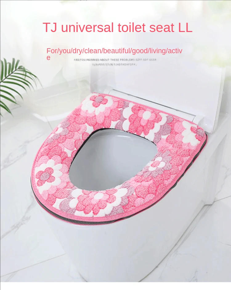 Description Picture 2 of itemThickened Winter Toilet Seat Cover, Winter Fleece Heating WC Cushion, Closestool Toilet Mat Lid Cover