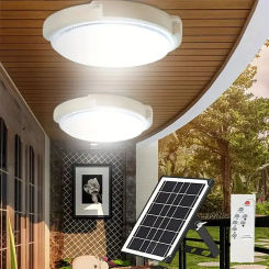 54LEDs Solar Ceiling Light Solar Powered Indoor/Outdoor Pendant Light with Remote Control for Outdoor Garden Corridor Lighting