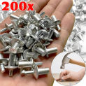 200/10Pcs Aluminium Round Head Rivet Set Hammer Drive Rivets Gypsum Board Hollow Wall Expansion Aluminum Nails Screws Fasteners