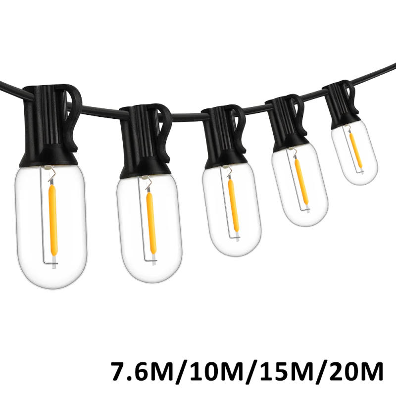 Description Picture 5 of itemWaterproof T16 Christmas Street Garland Outdoor E12 1W Connectable Festoon String Lights Chain Wedding Light Garland Umbrella