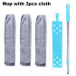 Mop with 3pcs cloth