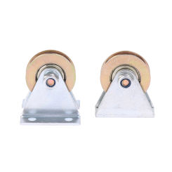 1 Set 6.4*32*8 Door roller shaft Bracket Pulley 6mm Wire Rope Pulley Fixed Roller Over-line Hanging Wheel Guide Wheel U Wheel