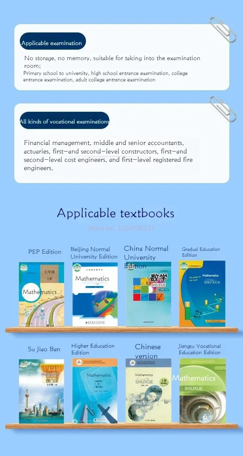 Description Picture 5 of itemNew Scientific Function Calculator Fx-82es Plus A Student Exam Multifunctional Function Calculator Accounting Cpa Special