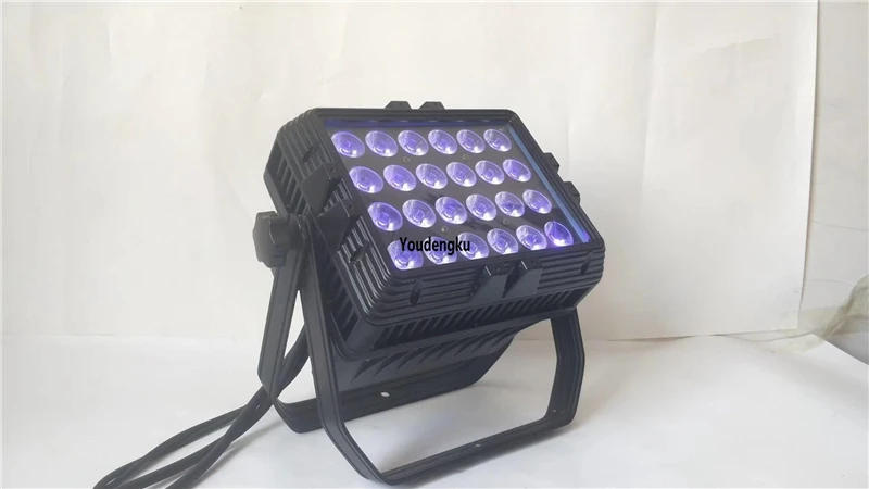 Description Picture 4 of item6pcs 24*18W RGBWA UV 6IN1 Multi-Color DMX 512 waterproof LED Wall Washer Floodlight Outdoor IP 65 led City Color wash light