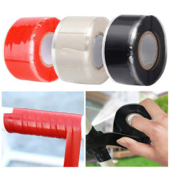 Super Strong Waterproof Stop Leaks Seal Repair Silicone Tape Self-Adhesive Black Rubber Self-Fusing Insulating Sealing Strip
