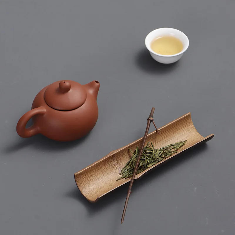 Description Picture 3 of itemNatural Bamboo Tea Scoop Handmade Coffee Tools Vintage Accessories Set Chahe Cha Ze Needle High Quality Teaware