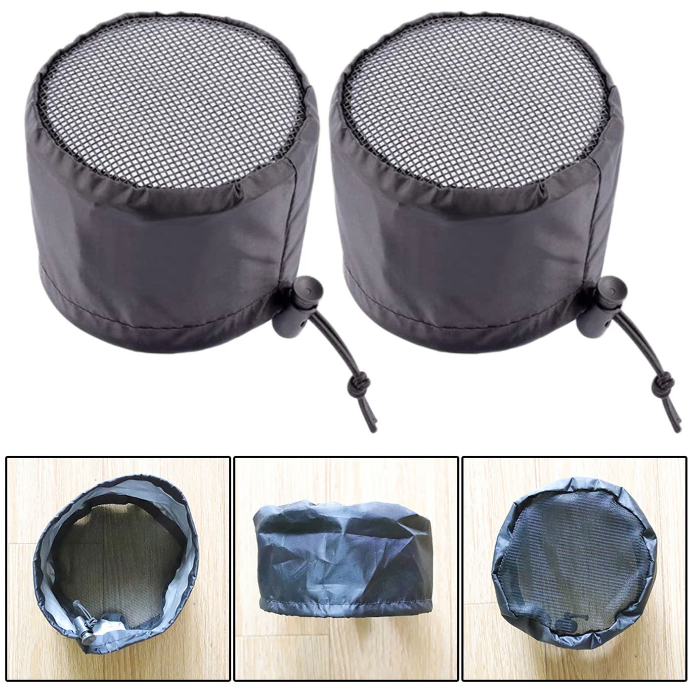 Description Picture 5 of item2Pcs Grow Tents Duct Filter Vent Cover With Elastic Band Fixed Buckles For Plant Filter Hoods Mesh Cloth Exhaust Fan Air Duct