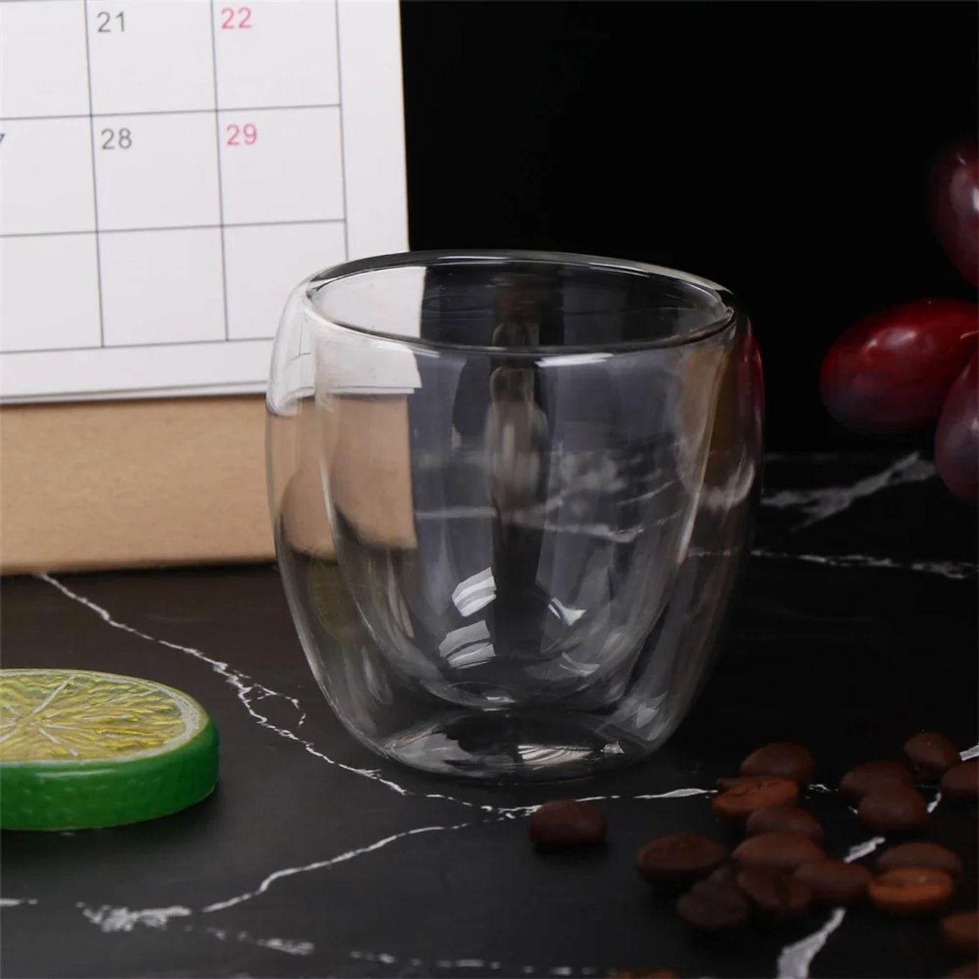 Description Picture 5 of item5 Sizes 6 Pack Clear Double Wall Glass Coffee Mugs Insulated Layer Cups Set for Bar Tea Milk Juice Water Espresso Shot Glass