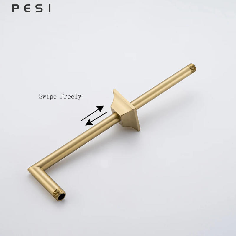 Description Picture 5 of itemStainless Steel Shower Arm  Wall Mounted Shower Head Extension Pipe Bathroom Accessories Faucet Replacement Brushed Gold