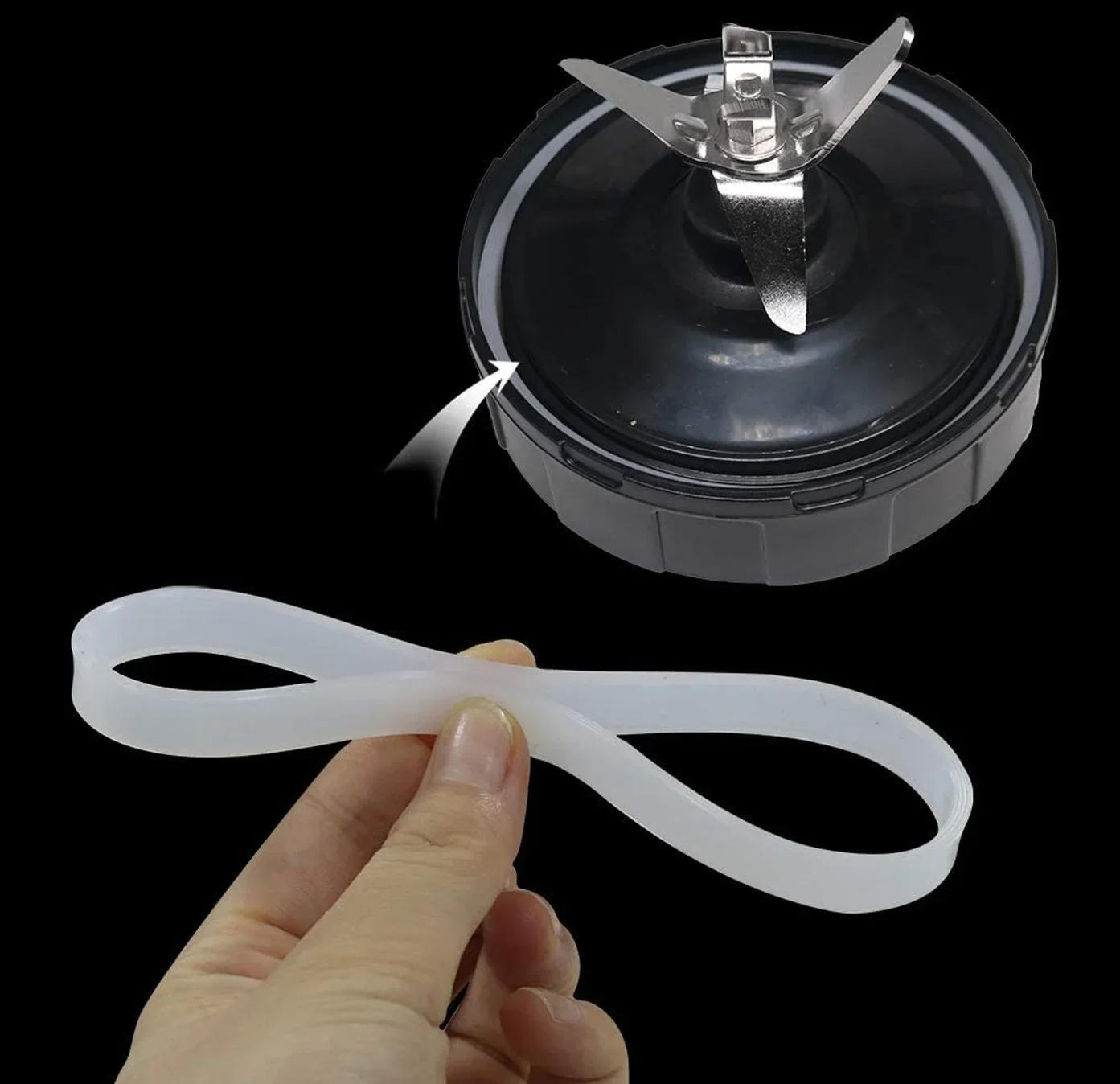 Description Picture 6 of item3Pcs for Nutri Ninja Blender Ninja 1000W Made quality rubber Rubber Gasket Sealing White O Ring Blender Gasket Replacement Parts