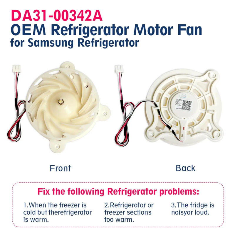 Description Picture 5 of itemDA31-00342A Refrigerator Motor BLDC FAN Fit for Sam sung Freezer Evaporator RS27T5200SG, RS22T5561SR, RS22T5201SR ARES2130RA