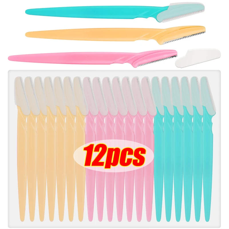 Description Picture 2 of itemEyebrow Trimmer Blade Women Safety Face Razor Eyebrows Shaping Knife Portable Brow Epilation Hair Removal Cutters Makeup Scraper