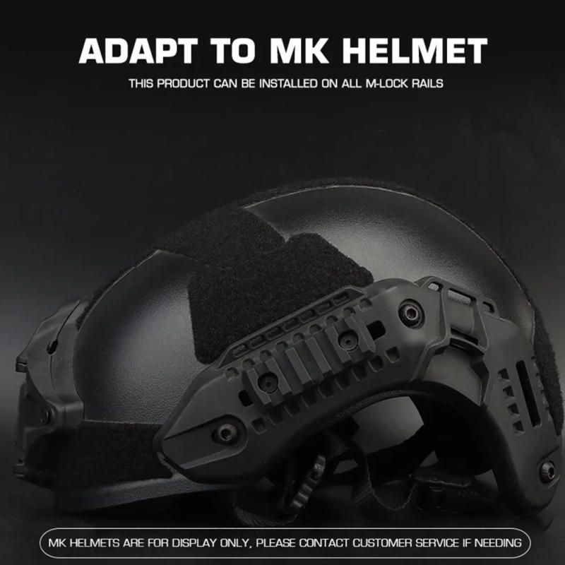 Description Picture 5 of itemMK Tactical Helmet Mount Rail, Airsoft Paintball Helmet Accessories, Side Rail Mount Adapter for Outdoor Hunting Shooting