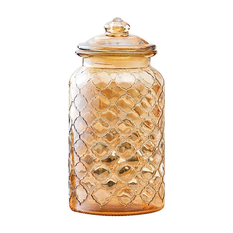 Description Picture 5 of itemGlass Airtight Jars Kitchen Food Grade Storage Box Storage Jar Amber Glass Bottle Kitchen Organizer Glass Container
