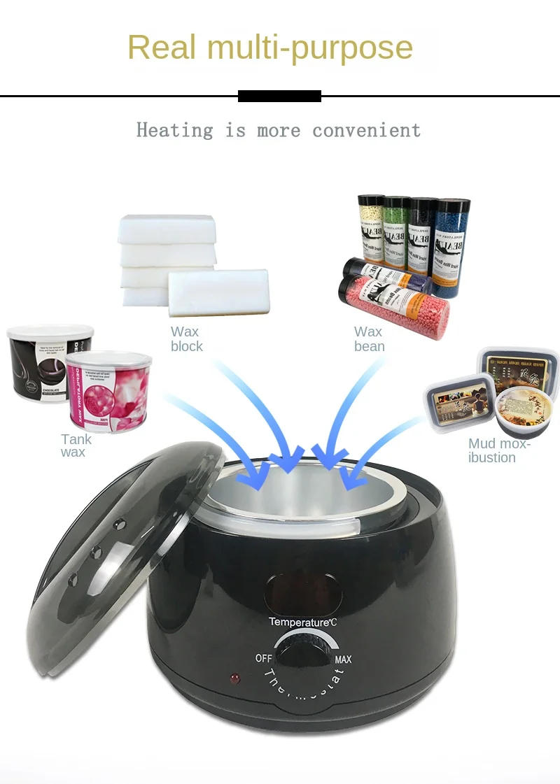 Description Picture 3 of item110V/220V Professional Electric Wax Heater with Digital Display Temperature Control for Hair Removal, Depilatory and Waxing