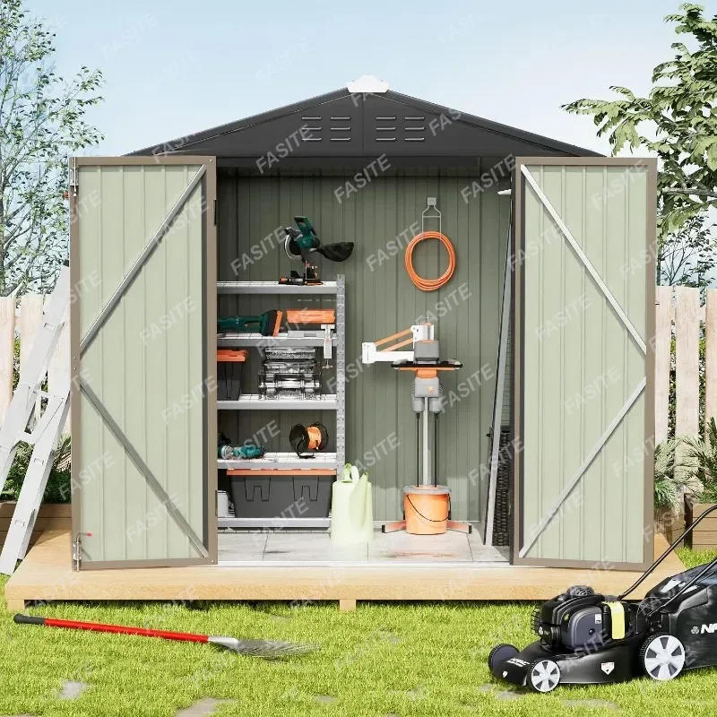 Description Picture 4 of itemMetal Outdoor Storage Shed 6FT X 4FT, Steel Utility Tool Shed Storage House With Door & Lock