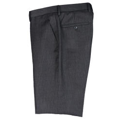 Business Casual Men Dress Pants Tailor Made Trousers For Men Fashion Dark Gray Pinstripe Tailor Causal Pants Men Dress Pants Men