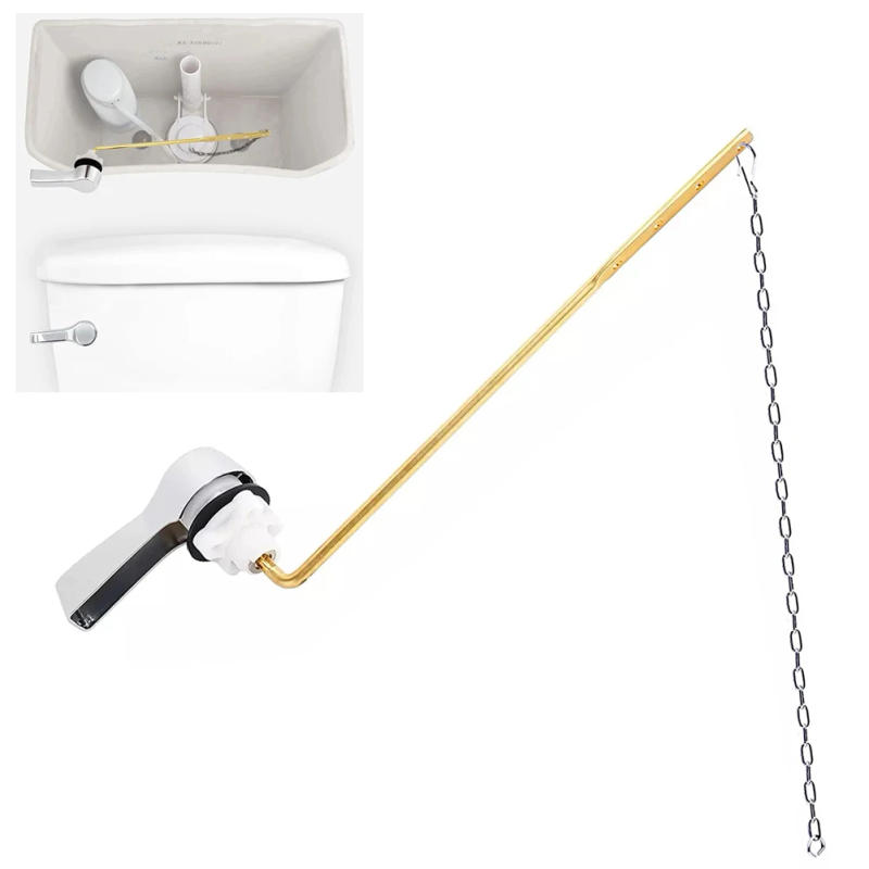 Description Picture 3 of itemToilet Flush Handle Repair Replacement Kit Zinc Alloy Tank Trip Lever With Chain Toilet Switch Button Toilet Accessories
