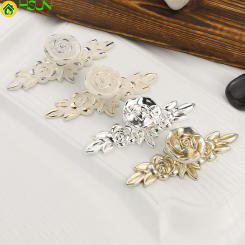 Ivory white single hole rose with base European cabinet door simple exquisite furniture handle 8102