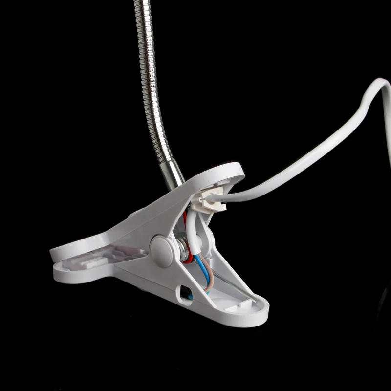 Description Picture 3 of itemMini Table Lamp E27 LED Book Light Reading Light Desk Lamp Flexible Clip On Lights PC Material with EU Plug for Bedroom