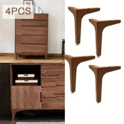 4pcs 17cm  Walnut Furniture Legs  Extended Antique Metal Design For Wooden Cabinets Sofas Legs  Furniture Wooden Furniture Legs