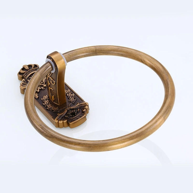 Description Picture 5 of itemRetro Brass Towel Ring Hand Towel Holder for Bathroom Hand Towel Racks Wall Mount Bathroom Hardware Simple Towel Hanger