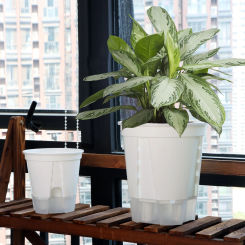 Modern Flower Pots Thickened Resin Self Watering Gardening Succulents Hydroponics Planter Table & Ground Nursery Pot
