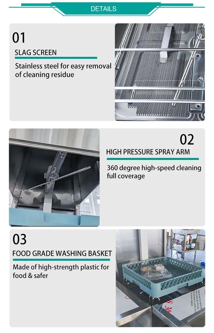 Description Picture 4 of itemRUITAI oem luxury commercial automatic dish washer dishwasher uncover Dishwasher For Hotel