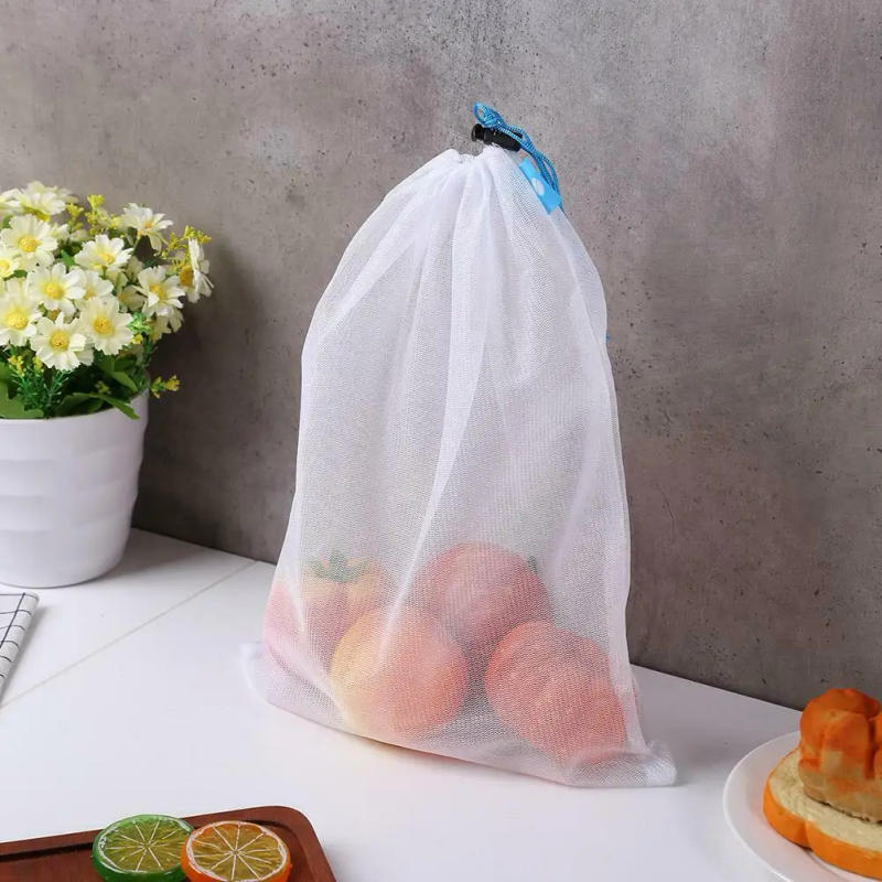Description Picture 6 of item5pcs Fruit Vegetable Storage Mesh Bags Reusable Net Bags Kitchen Food Organizer Washable Toys Grocery Storage Packaging Bag