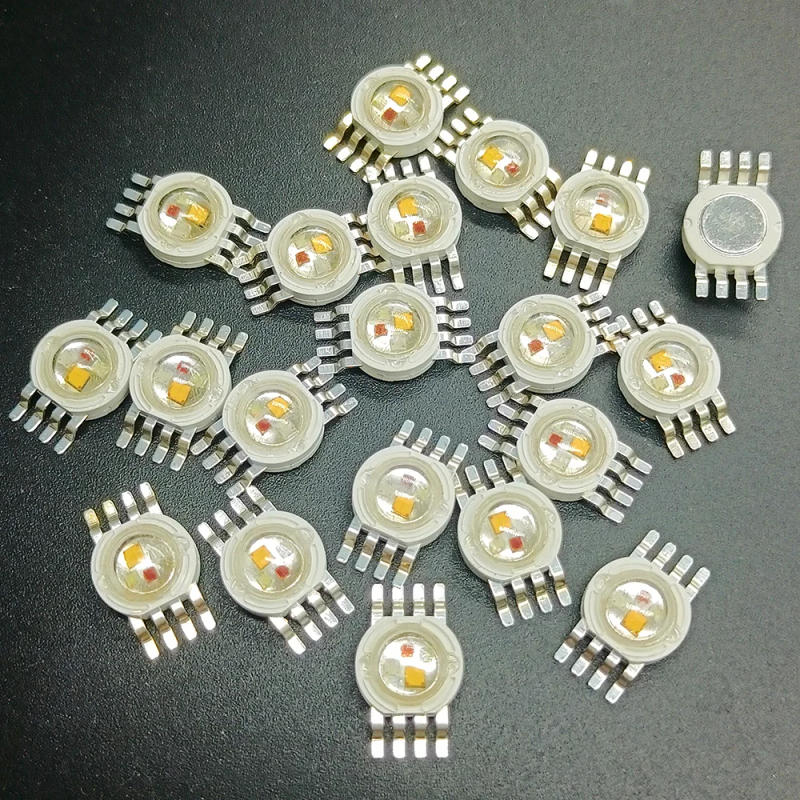 Description Picture 4 of item5-50pcs RGBWW High Power LED Chip 8 pin Molding LED Stage Colorful Light Source Beads