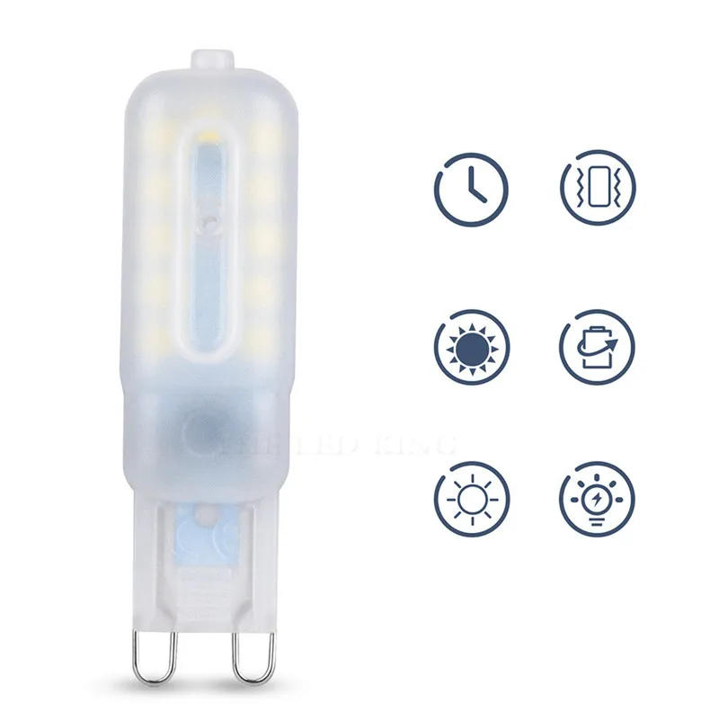 Description Picture 5 of item22LEDs Bulb SMD Light Replace G9 Lamp LED 25W 2835 Halogen Lamp Light Milky White Transparent Shell 110V 220V Beam Angle Lights