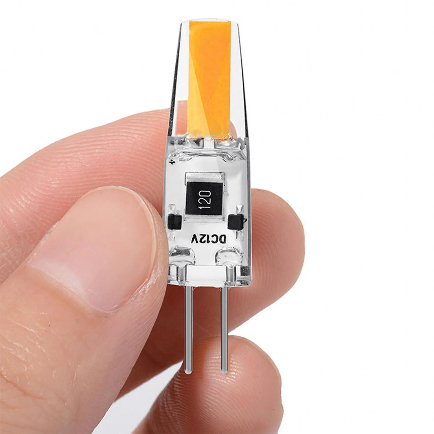 Description Picture 5 of item10PCS Dimmable Mini G4 LED COB Lamp 6W Bulb AC DC 12V 220V Candle Lights Replace 30W 40W Halogen for Chandelier Spotlight