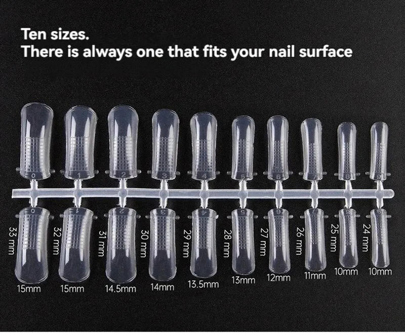 Description Picture 3 of item100PCS Nail Art Nail Tray Crystal Quick Extension Light Therapy Nail Sheet No Tray Paper Transparent Nail Sheet Fake Nails