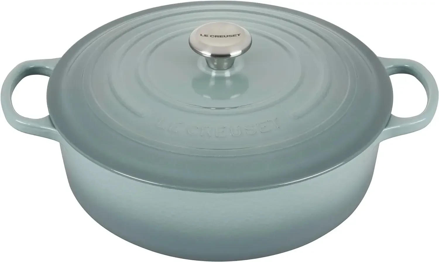 Description Picture 2 of itemLe Creuset Enameled Cast Iron Signature Round Wide Dutch Oven, 6.75 qt., Sea Salt
