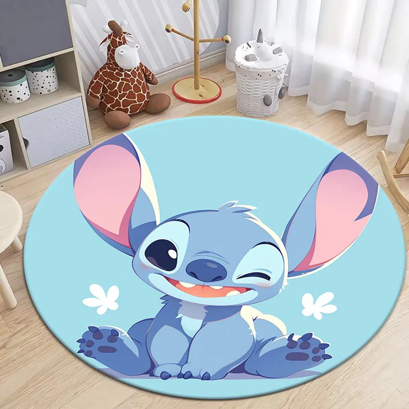 Description Picture 3 of itemStitch Cute Cartoon HD Printed Round Carpet, Bedroom Balcony Entrance Door .Sofa,kitchene,Non-slip Mat. Home Decoration Gift Rug