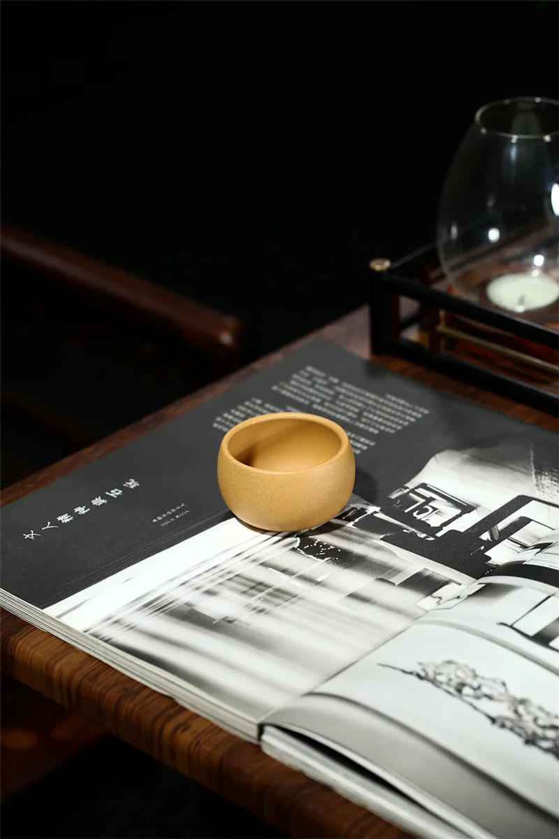 Description Picture 5 of item2pc/lot Chinese Purple Clay Teacup Traditional Beauty Tea Set Portable Personal Single Cup Handmade Custom Tea Accessories 55ml