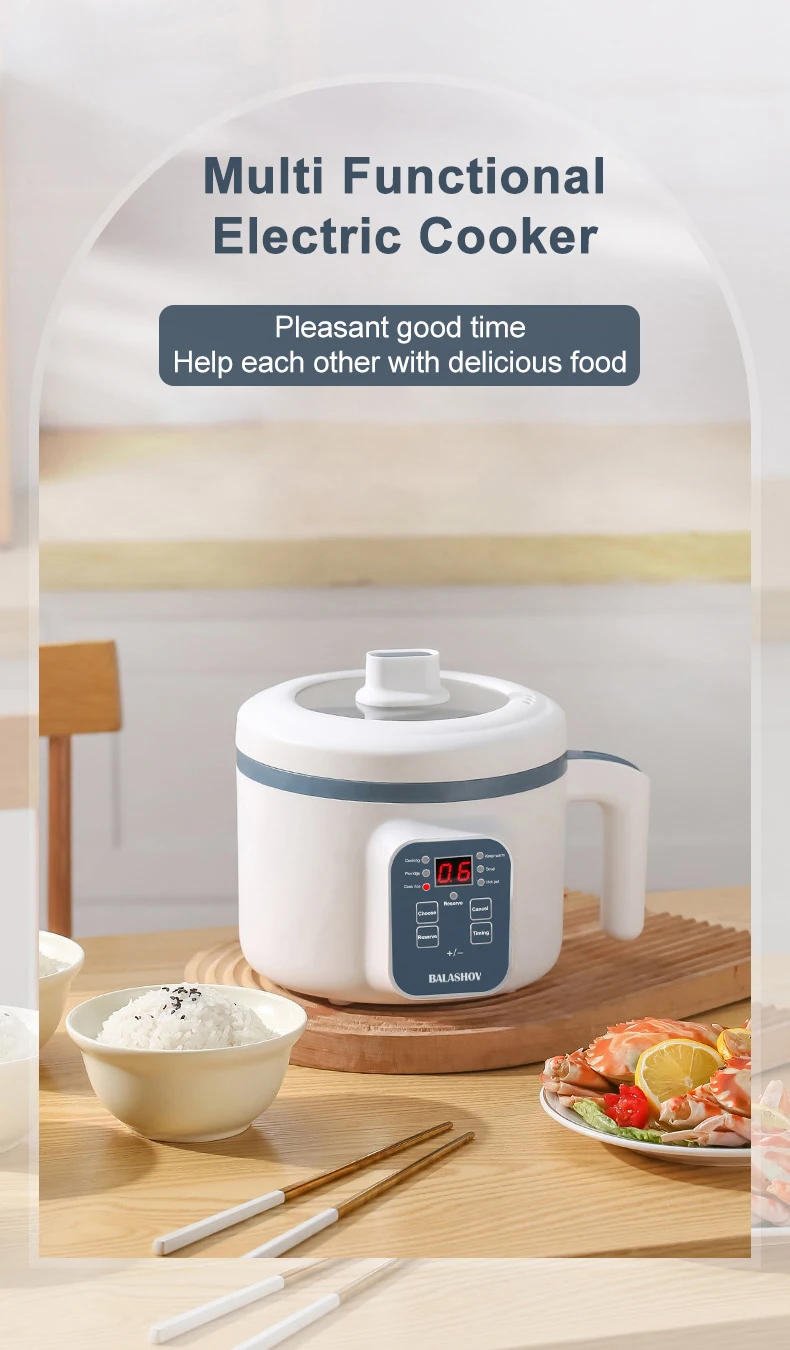 Description Picture 4 of itemElectric Rice Cooker Multicooker Multifunction Pot Mini Hotpot Pan Soup Home Appliances for The Kitchen Pots Offers 1-2 People
