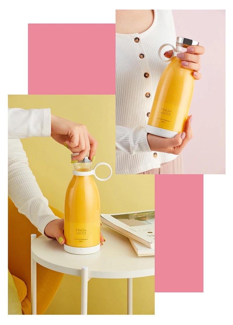 Description Picture 3 of itemHigh Quality Usb Rechargeable Milkshake Food Mixer Portable Fruit Juicer Outdoor Camping Can Carry Juicer Cup