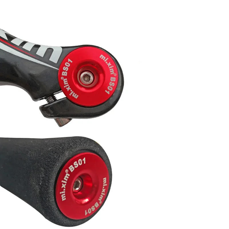 Description Picture 6 of item1 Pair Mountain Road Bike Handlebar End Plugs Aluminum Alloy Handle Bar End Cap BMX MTB Bike Grip Cover Bicycle Accessories