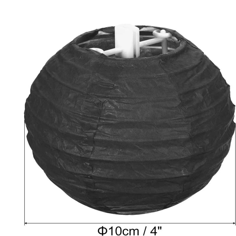 Description Picture 5 of item12 pcs black orange white purple 4inch paper lanterns without electricity Halloween theme decorations