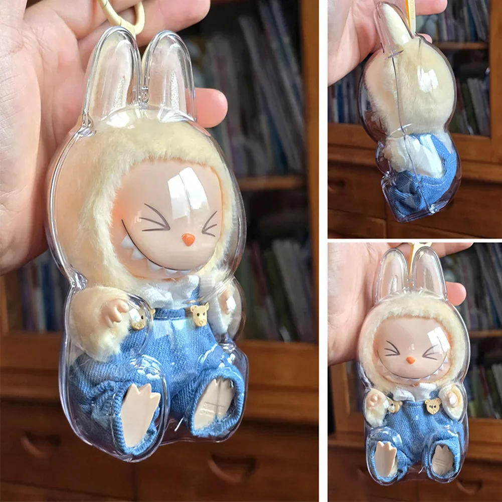 Description Picture 2 of itemProtective Acrylic Mystery Box Storage Case Plush Doll Display Bag for Labubu V1 V2 Sitting Party No Doll Portable Organizer Box