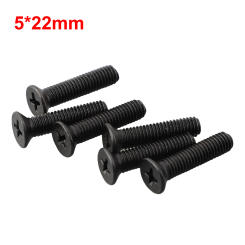 6 PCS Fixing Screw M5 20mm M6 22mm Left Hands Thread For 1/2''UNF 3/8''UNF Drills Chuck Shank Adapter Flat Counter Sunk Screw
