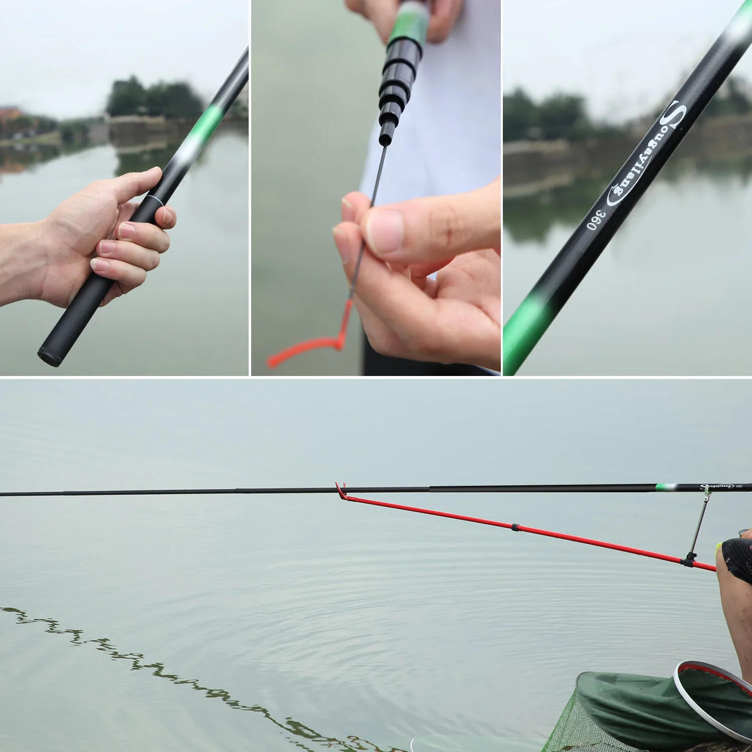 Description Picture 4 of itemSougayilang Carp Fishing Rod 2.7/3.6/4.5/5.4M Portable Ultra Light Telescopic Fishing Pole Max Drag 5Kg Fishing Tools