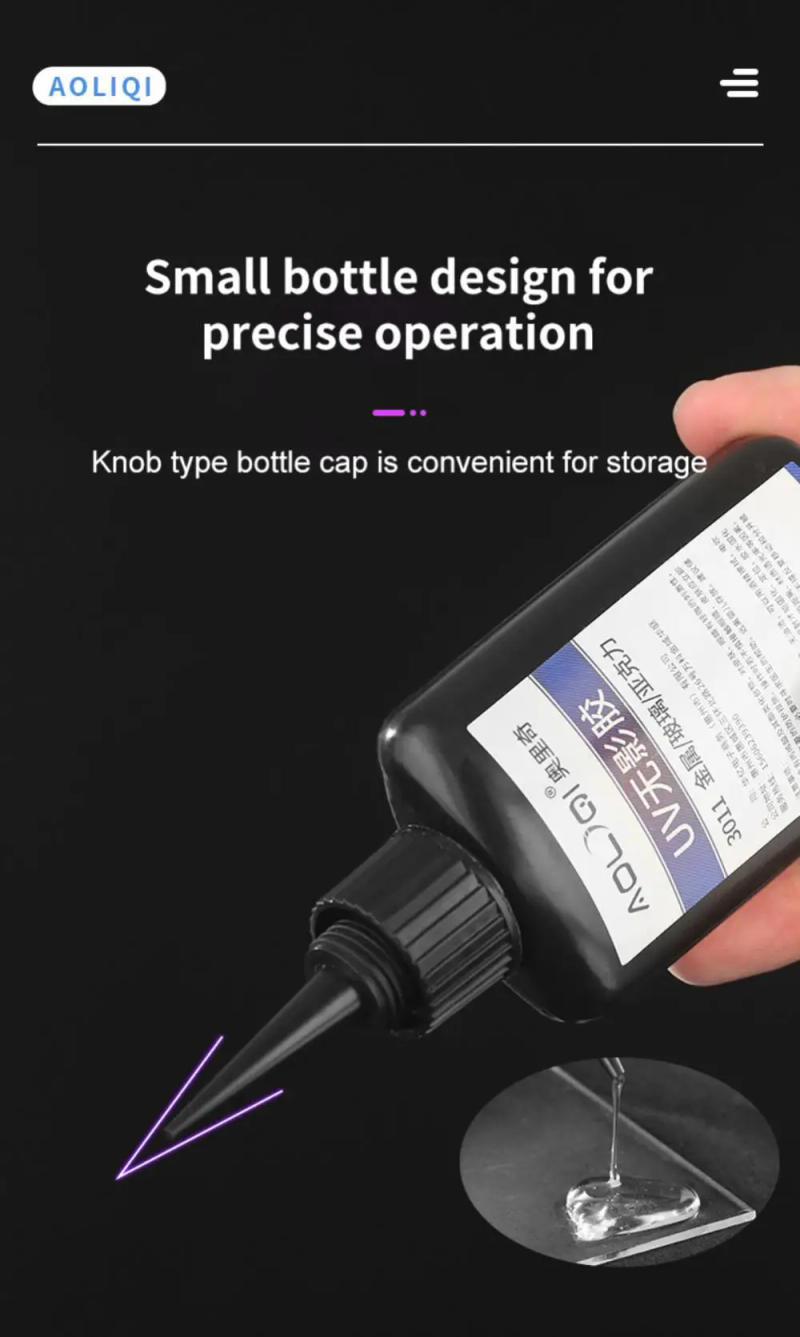 Description Picture 2 of itemKafuter K10 50ML UV Shadowless Glue Clear Transparent Adhesive For Glass Crystal Acrylic Stickup Gluing