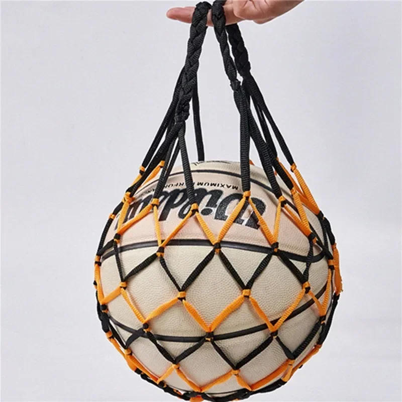 Description Picture 6 of item1PC Extended Thick Rope Bag Basketball Football Net Large Capacity Can Hold 10-15 Ball Pocket Thick Nylon Rope Storage Ball Bag