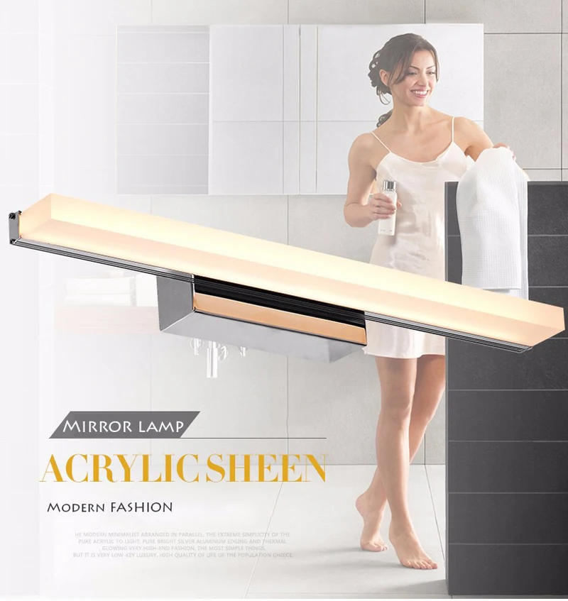 Description Picture 5 of itemQLTEG Led Wall Lamp Bathroom Vanity Light  AC85 - 265V Indoor Modern Wall Sconces LED Mirror Wall Light Fixtures Black White