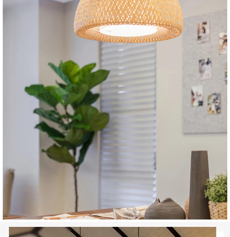 Description Picture 4 of itemChinese style Bamboo Pendant Lamp line length 1.5m cafeteria Chandeliers Ceiling Light café  for living room decor  led lights