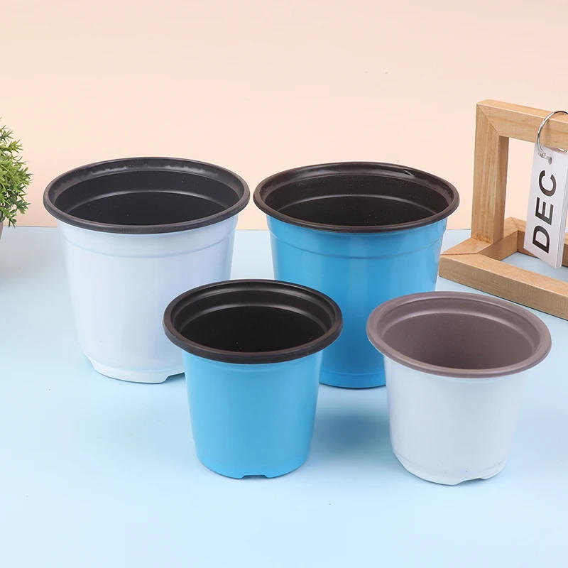 Description Picture 5 of item10Pcs Plastic Flowerpot Cultivation For Succulent Plant Small Flowerpot Simple Planting Seedling Pot Thickened Nursery Pots