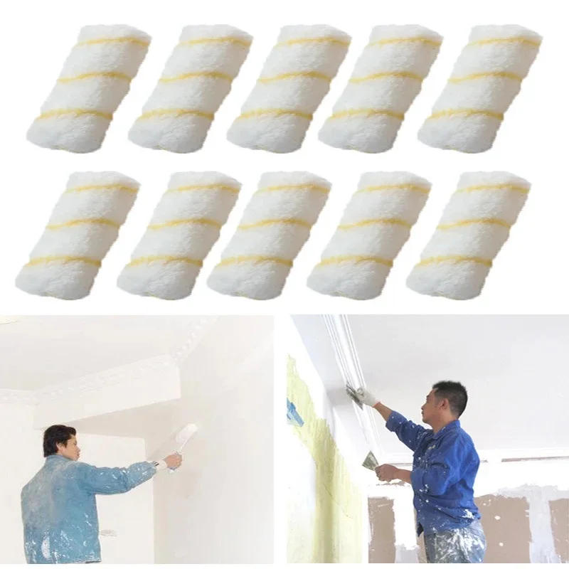 Description Picture 6 of item10pc Paint Roller Brush Dense Bristles Latex Paint Roller For Painting Walls, Cabinets, Doors, Fences